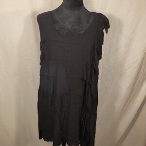 Alfani Black Ruffled Mini Dress/Long Tunic XL